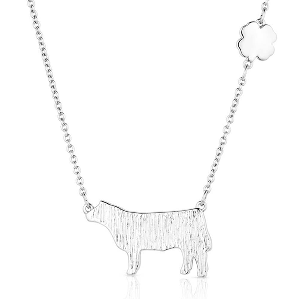 Montana Silversmiths Western Lifestyle 4-H Necklace (4-H Pig Showman)