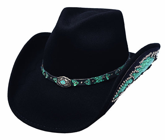 Montecarlo / Bullhide Hats - Natural Beauty - Wool Felt Western Cowboy Hat -Black (XLarge, Black)