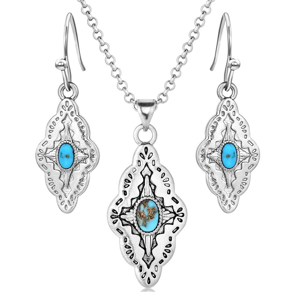 Montana Silversmiths Western Lifestyle Crafted Turquoise Jewelry Set
