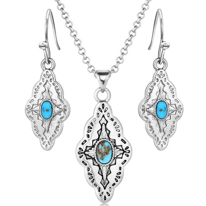 Montana Silversmiths Western Lifestyle Crafted Turquoise Jewelry Set