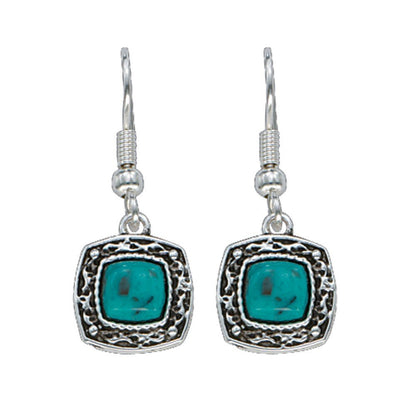Montana Silversmiths Women's Turquoise Earth Drop Earrings Silver One Size