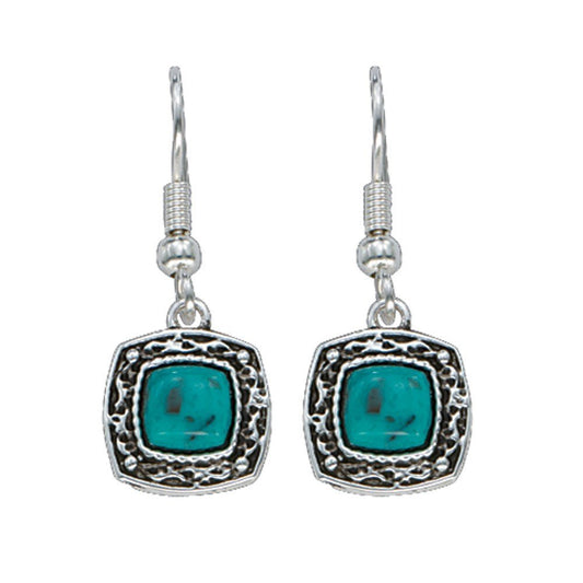 Montana Silversmiths Women's Turquoise Earth Drop Earrings Silver One Size