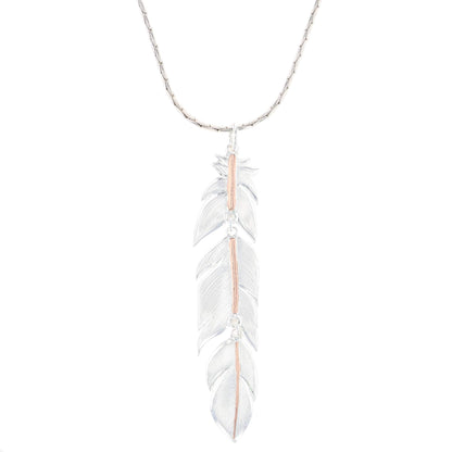 Montana Silversmiths Western Lifestyle Feather Necklace (Rose Gold Plume)