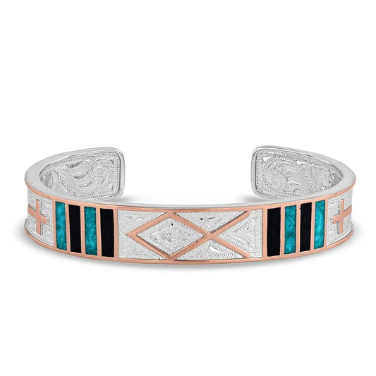 Montana Silversmiths Western Lifestyle Turquoise Cuff Bracelet (Fisherman of Faith)