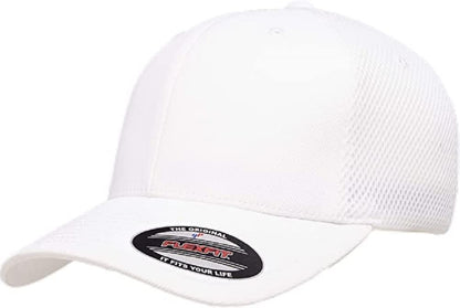 Flexfit 6533 Ultrafibre & Airmesh Fitted Cap White, XXL