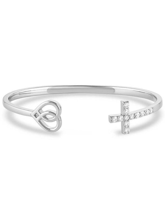 Montana Silversmiths Women's Southwest Lifestyle Cuff Bracelet (Love and Faith)