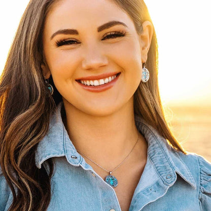 Montana Silversmiths Western Lifestyle Crafted Turquoise Drop/Dangle Earrings