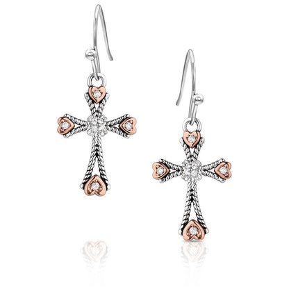 Montana Silversmiths Western Lifestyle Cross Earrings