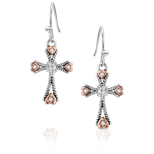 Montana Silversmiths Western Lifestyle Cross Earrings