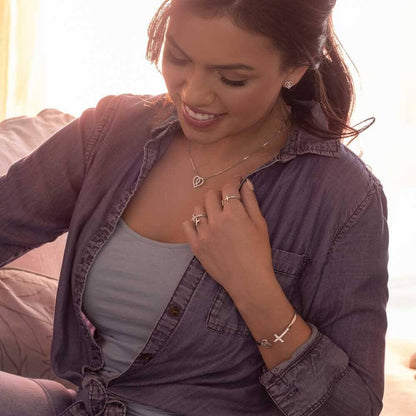 Montana Silversmiths Women's Fearless Faith Crystal Cross Ring - FFRG5538 One Size