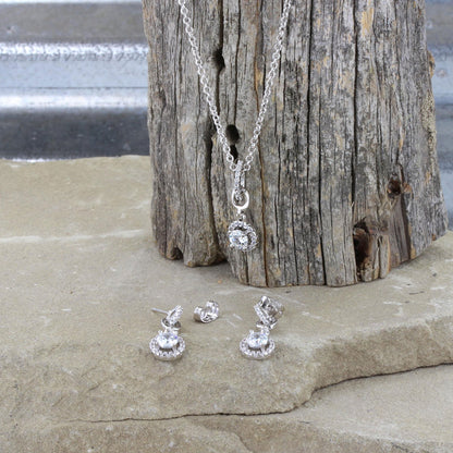 Montana Silversmiths Halo and Horseshoes Jewelry Set - JS3808