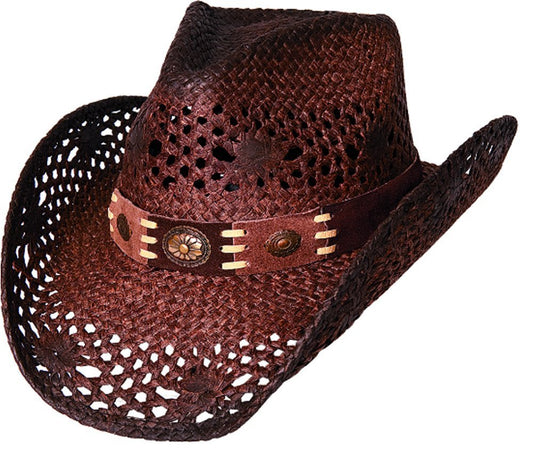 Bullhide Montecarlo Pure Country Toyo Straw Western Hat Brown X-Large
