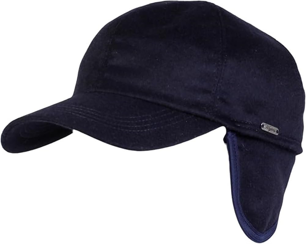 Wigens Kent 100% Cashmere Baseball Cap with Earflaps