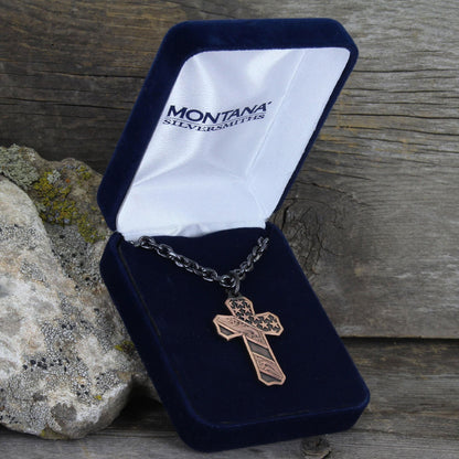 Montana Silversmiths Faded Glory Cross Necklace - NC3771BLB