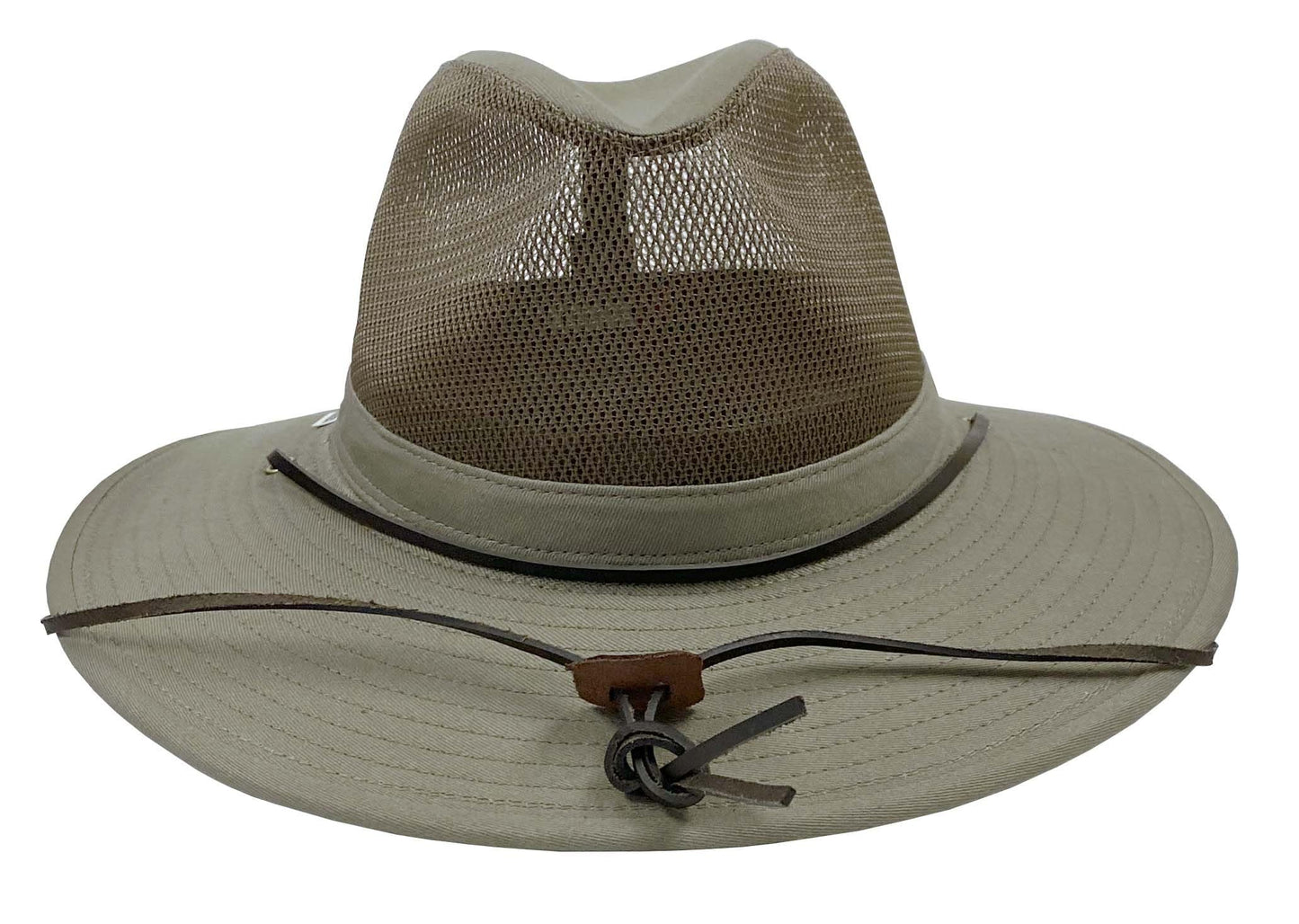 Broner Mens Solarweave Breezer Hat with Mesh Crown and Chincord