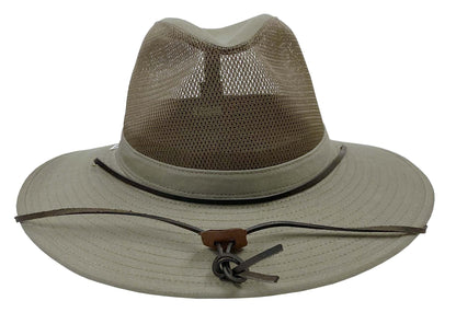 Broner Mens Solarweave Breezer Hat with Mesh Crown and Chincord