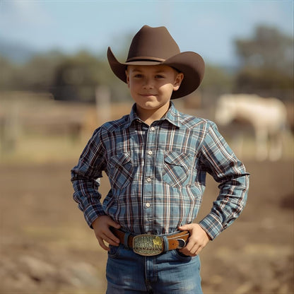 Montana Silversmiths Youth Aspiring Young Cowboy Rodeo Champion Western Attitude Belt Buckle