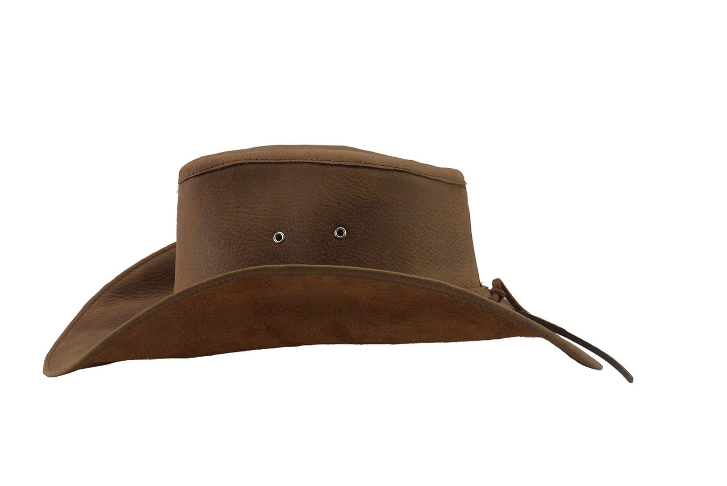 BULLHIDE Men's Briscoe Durable Leather Western Cowboy Hat 3 3/8" Brim