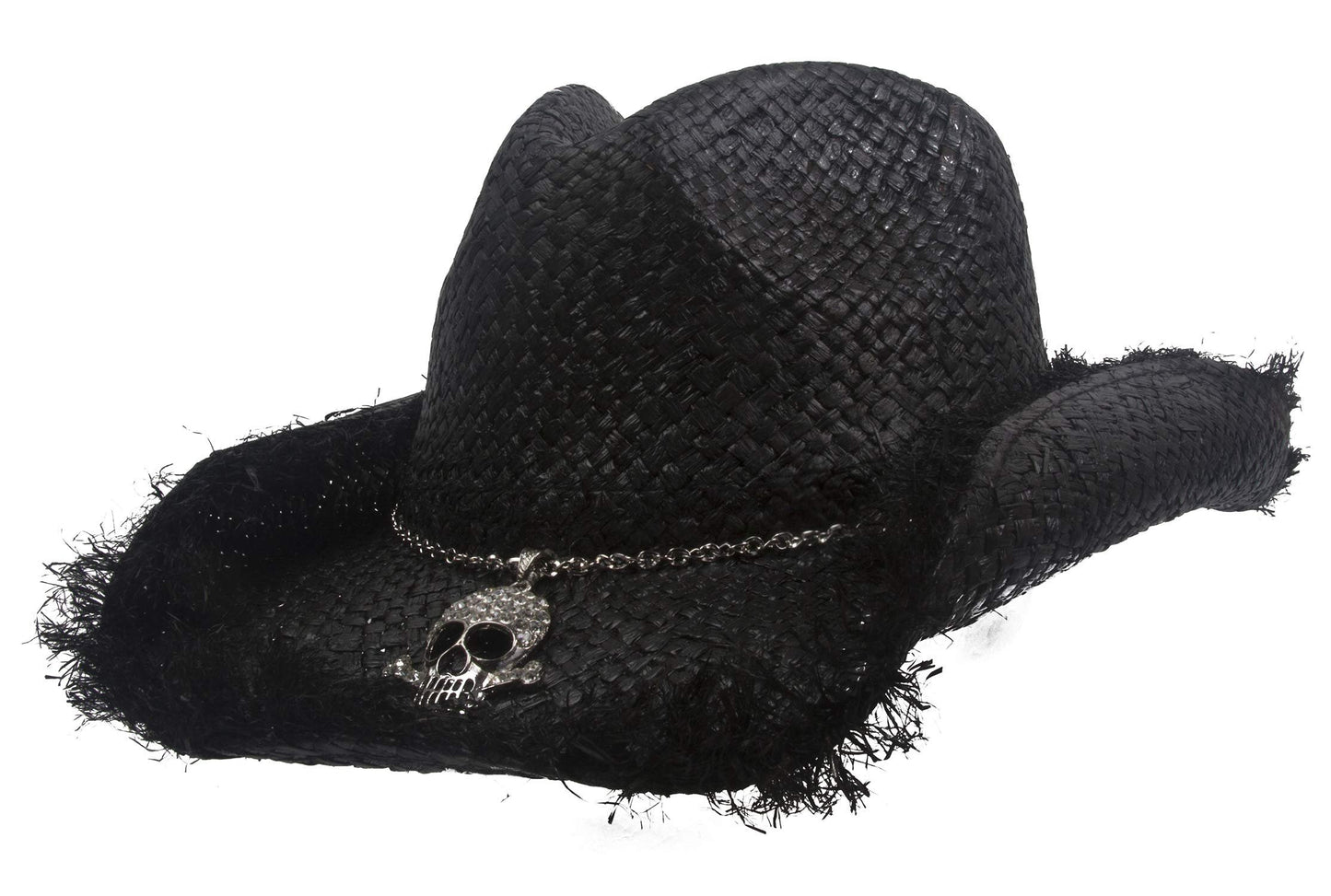 Peter Grimm Ltd None Osborn Raffia Straw Cowboy Hat Black One Size