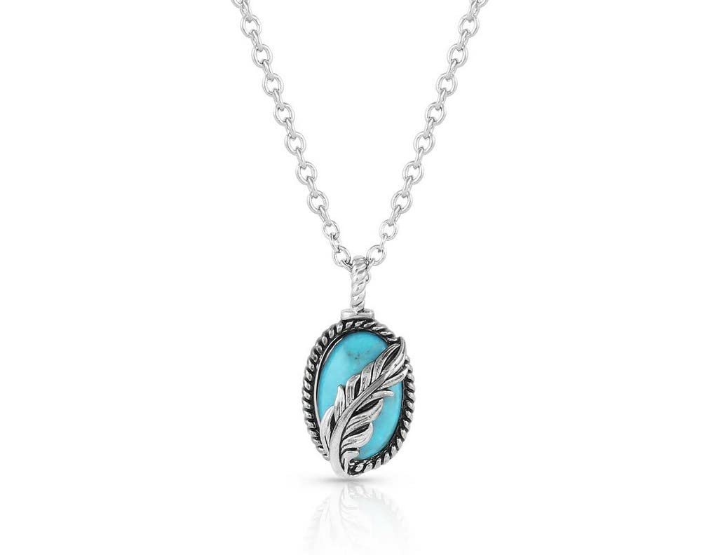 Montana Silversmiths World's Feather Turquoise Necklace