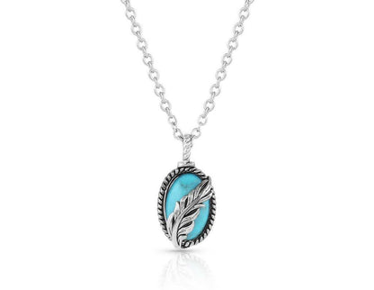 Montana Silversmiths World's Feather Turquoise Necklace