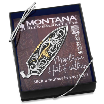 Montana Silversmiths Hand Painted Western Lifestyle Cowboy Hat Band Feather